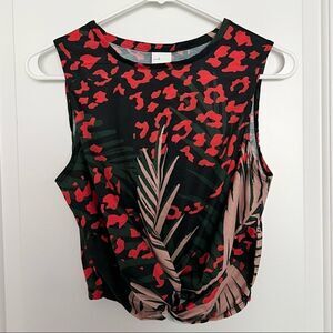 Twist front tank crop top